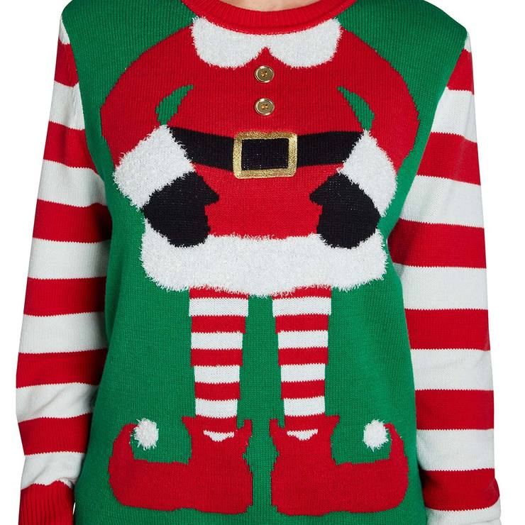 To Be Jolly, Ugly Sweater Navideño para Dama, Verde Costco México