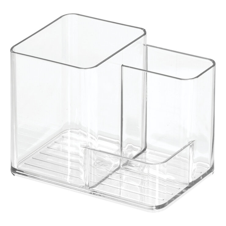IDesign Organizador de Plástico Reciclado Transparente de 4 Piezas