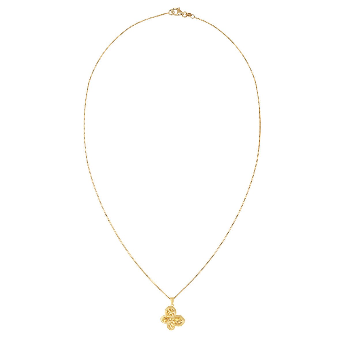 Collar con Dije de Mariposa, Oro 14k
