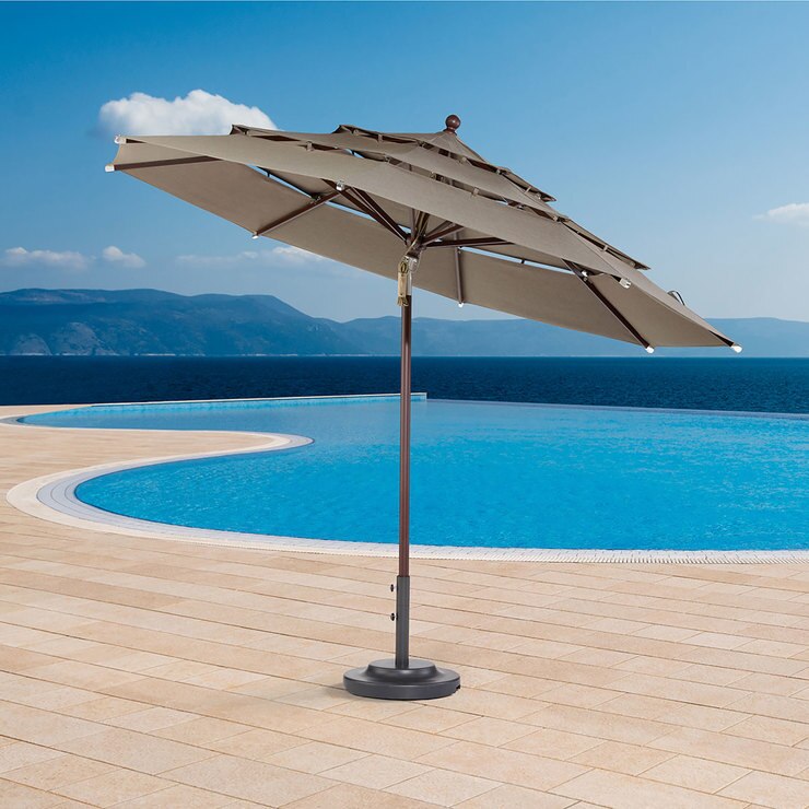 Sombrilla de Patio Activa de 3.3 m Color Arena Costco México