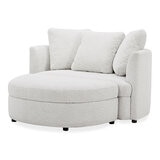 Aiden & Ivy, Silla Decorativa de Tela con Otomano
