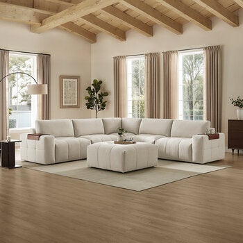 Aiden & Ivy, Paige, Seccional Modular de 6 Piezas con Otomano