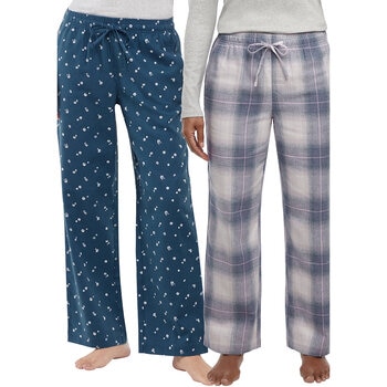 Wildfox Pantalones de Pijama Franela para Dama 2 Piezas Varias Tallas y Colores
