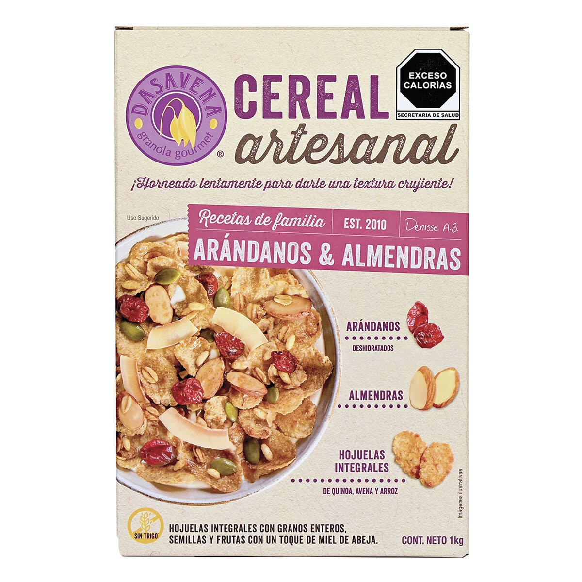 Dasavena Cereal Artesanal Arándanos & Almendras 1 kg