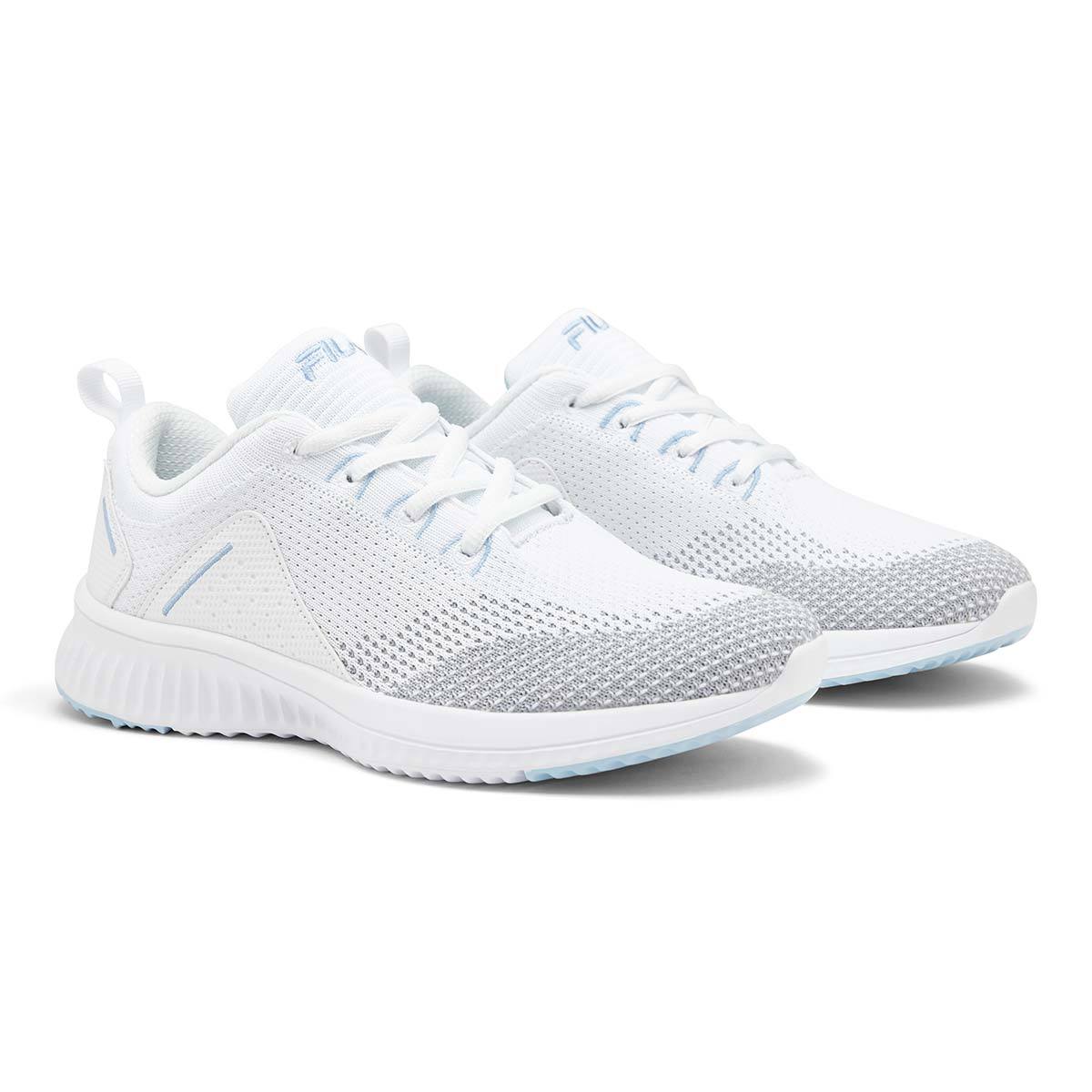 tenis blancos tela mujer