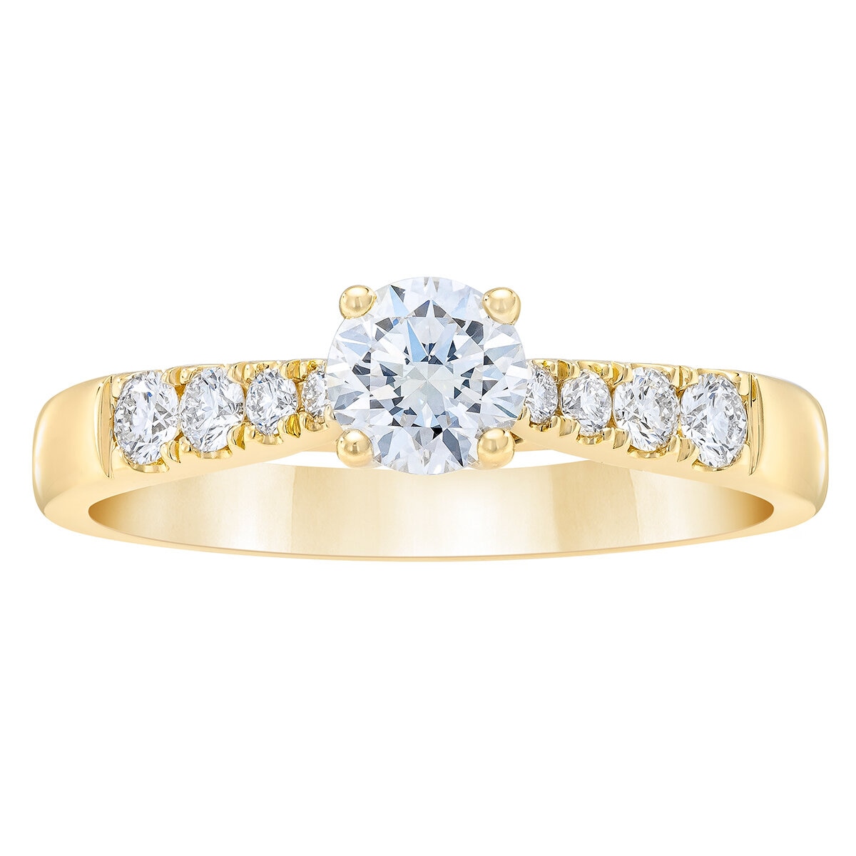 Anillo. Diamantes 0.75 CTW, Oro Amarillo 14K