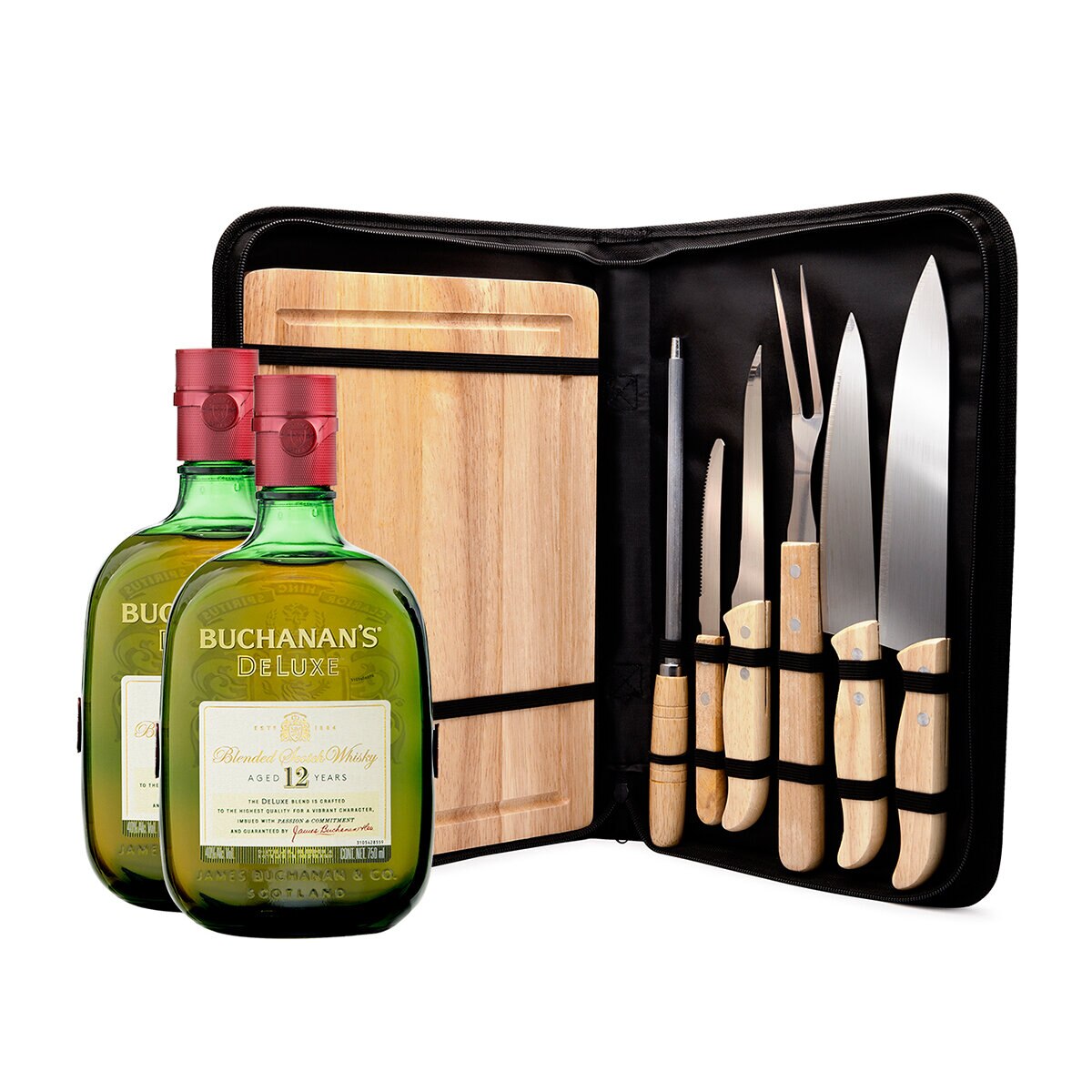 Whisky Buchanan's 12, 2 de 1L + Set de Cuchillos Costco...