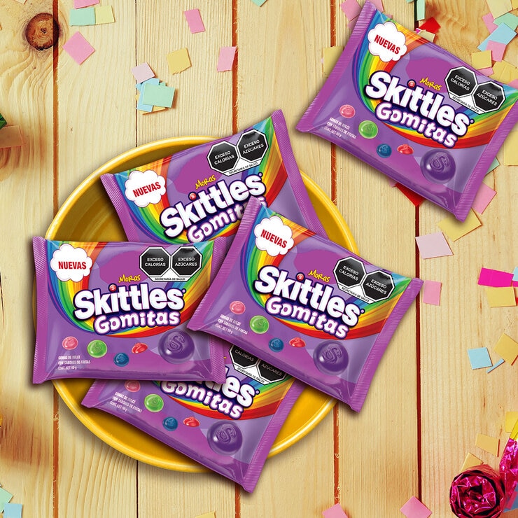 Skittles Gomitas de Dulce Sabor Moras 10 pzas de 50g