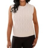 Mario Serrani Italy Chaleco de punto para Dama Blanco Chica