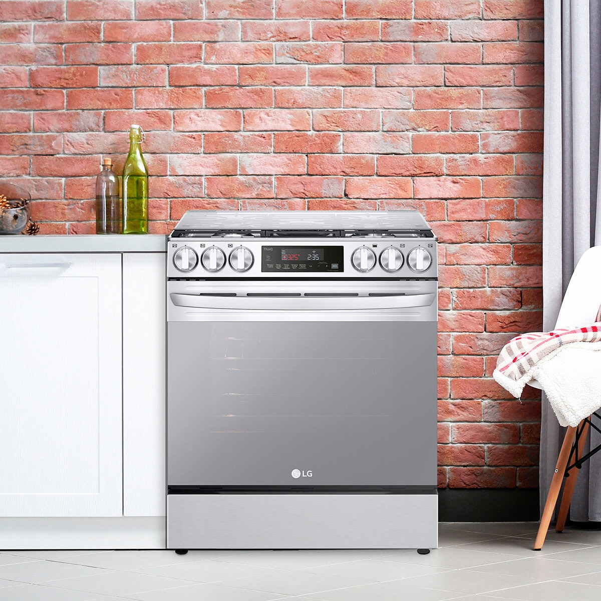 LG Estufa de gas 5 quemadores 76cm