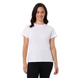 32 Degrees Cool Paquete de 3 Camisetas de Manga Corta para Dama Blanco/Morado/Gris