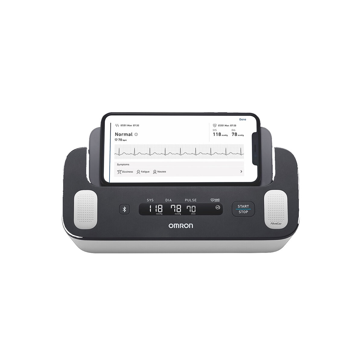Omron Monitor de presión arterial automático de brazo + ECG HEM-7530T