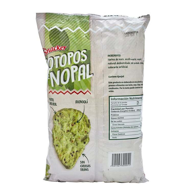 Totopos de nopal Snacker 800g Costco México
