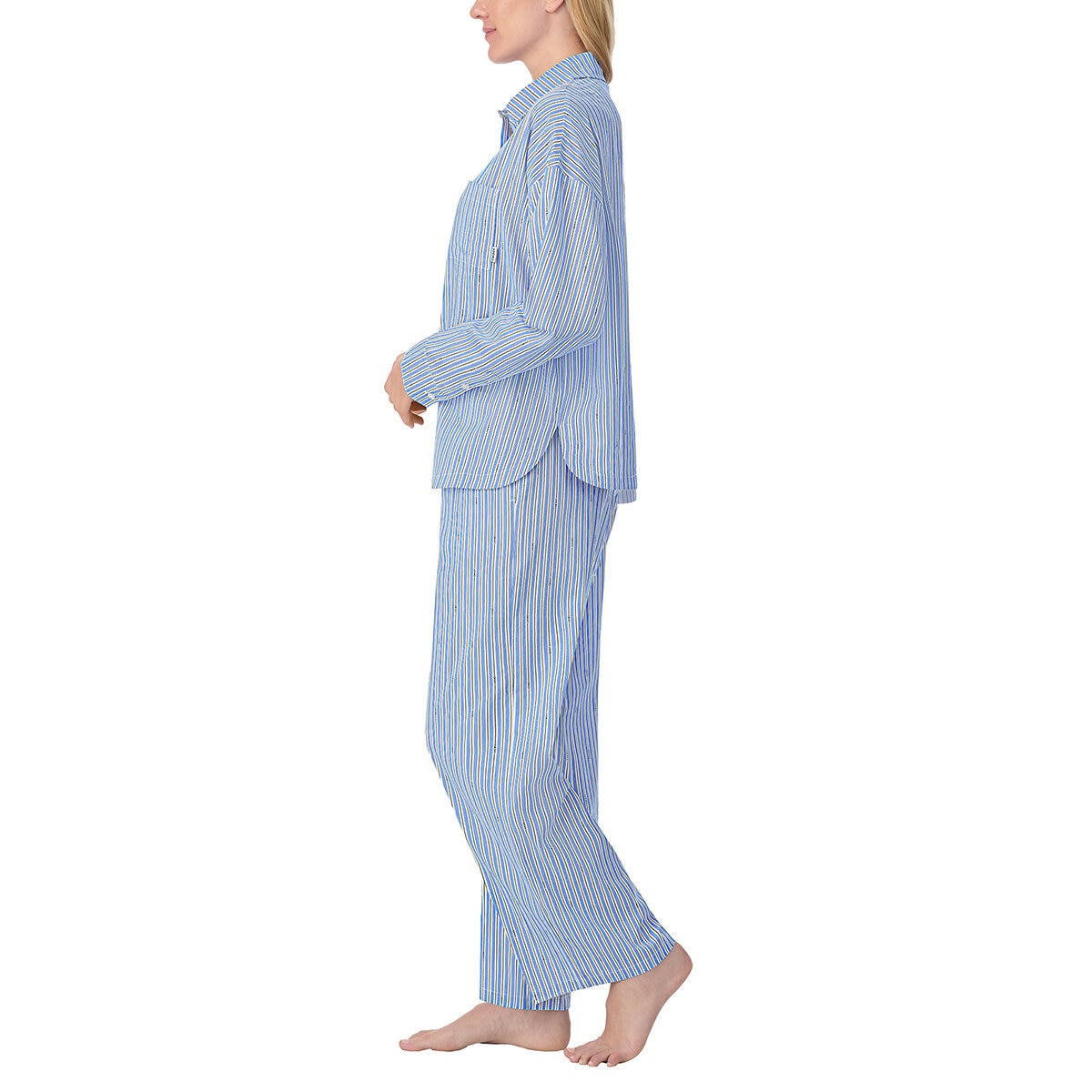 DKNY Pijama para Dama Azul Mediana