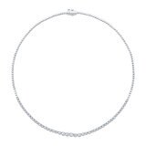 Collar de Diamantes 2.00ctw, Medio Tenis, Oro Blanco 14K Collar de Diamantes 2.00ctw, Medio Tenis, Oro Blanco 14K