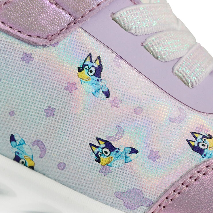 Bluey, Tenis Original Color Lila con Luces, para Niña