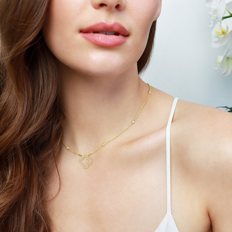0.70ctw, Collar de Diamantes, Oro Amarillo 14K 0.70ctw, Collar de Diamantes, Oro Amarillo 14K