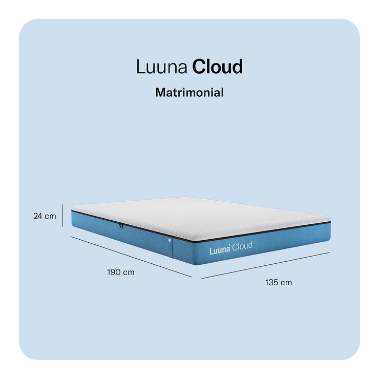 Luuna Cloud, Colchon Matrimonial, Memory Foam
