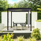 Zhengte, Pérgola de Aluminio de 3m x 6m, Color Negro