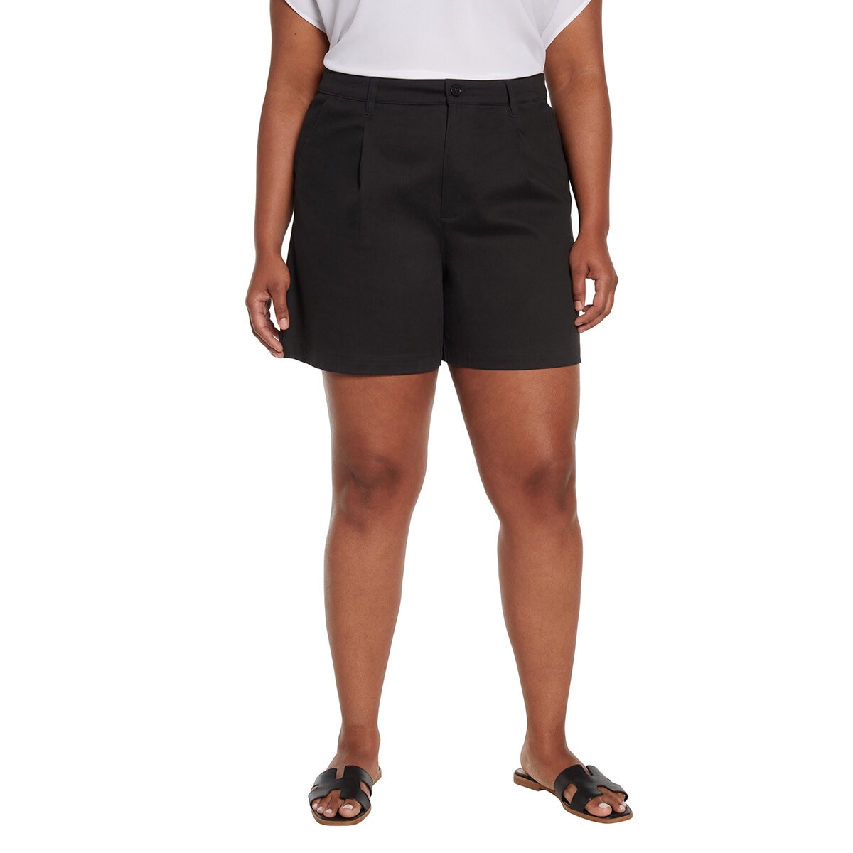 Three Dots Shorts para Dama Negro 4