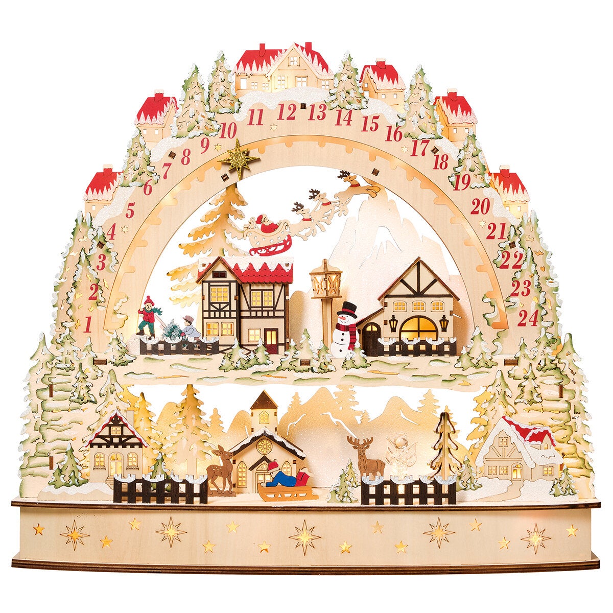 Calendario de Adviento de Madera Calendario de Adviento de Madera