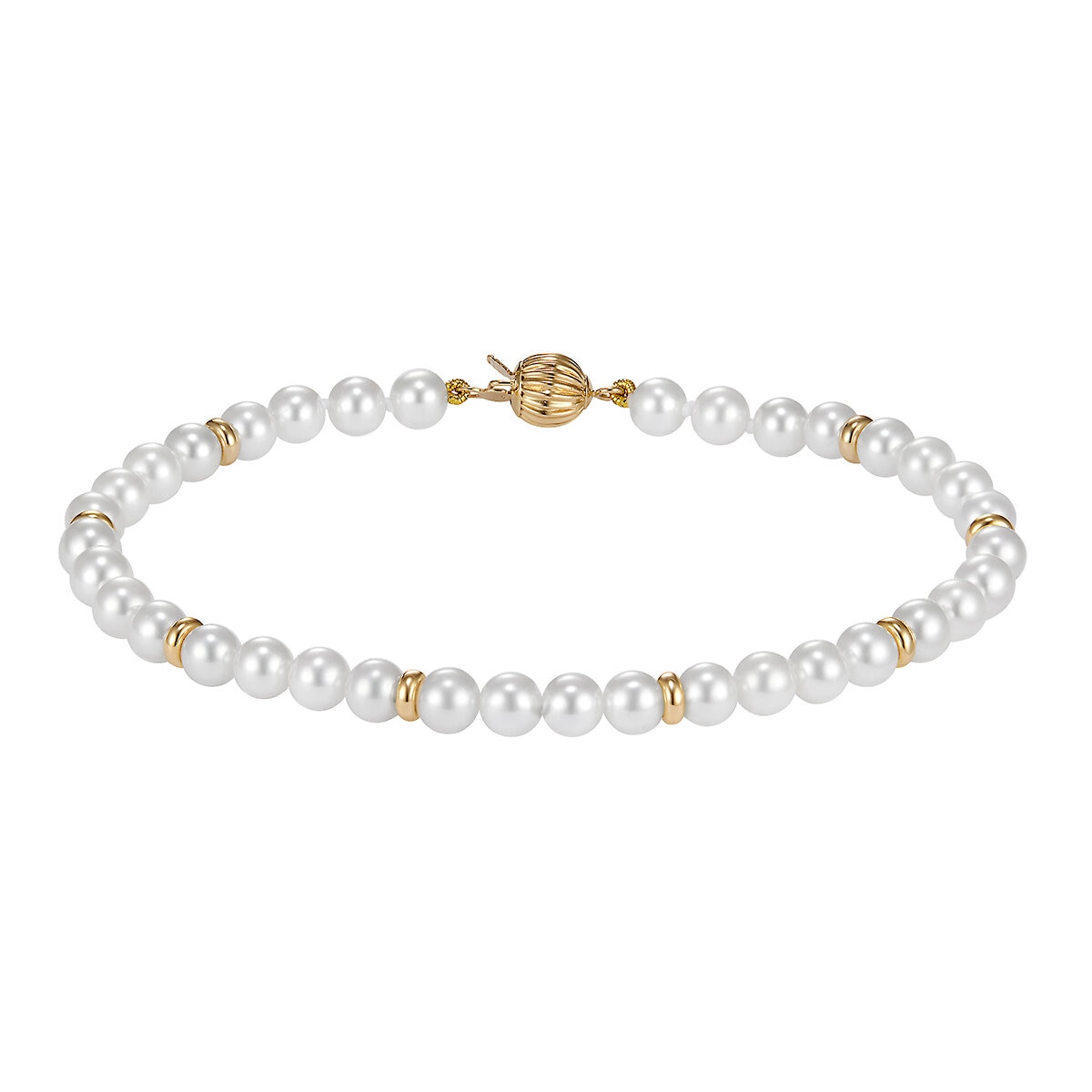 Pulsera de Perlas, Oro Amarillo de 14K