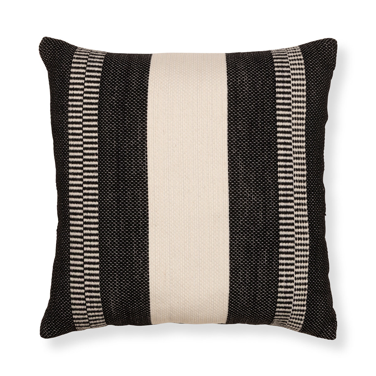 Cojín Decorativo, Lineas Negro/Crema