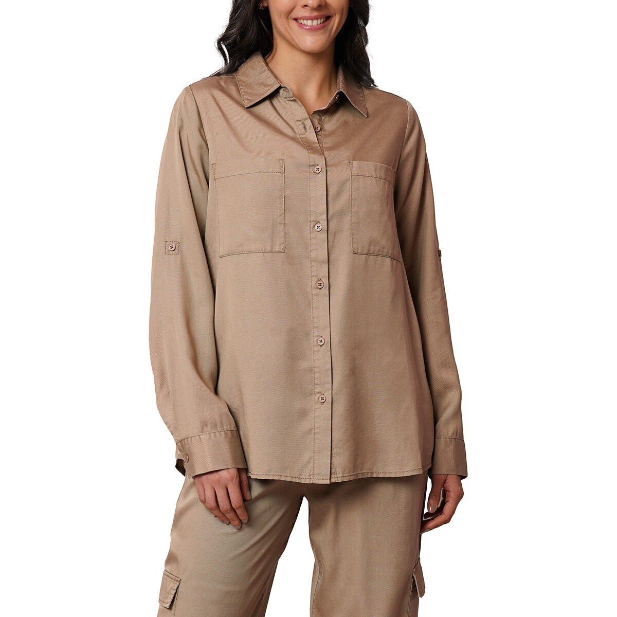 Cyrus Blusa para Dama Café Grande