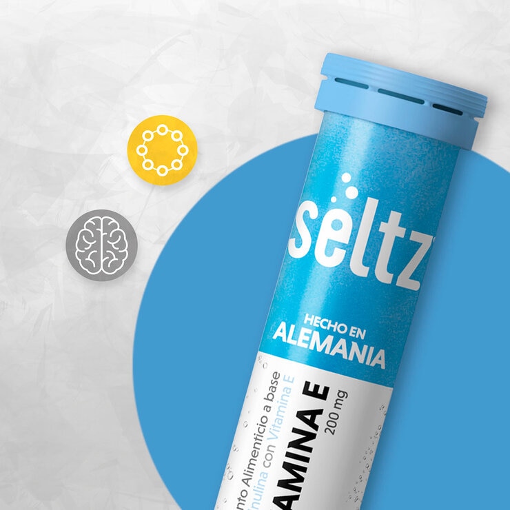 Seltz Ácido Hialurónico, Vitamina E, Calcio + D, Colágeno, Magnesio 5 Tubos