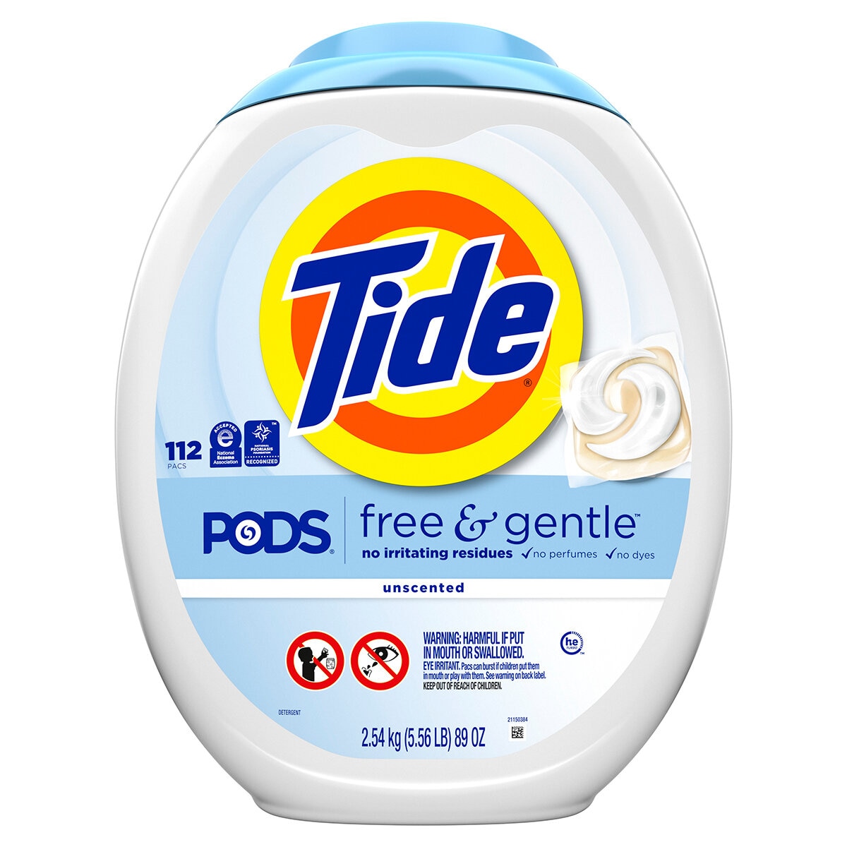 Tide Pods Free & Gentle Detergente para Ropa en Cápsulas 112 pzas