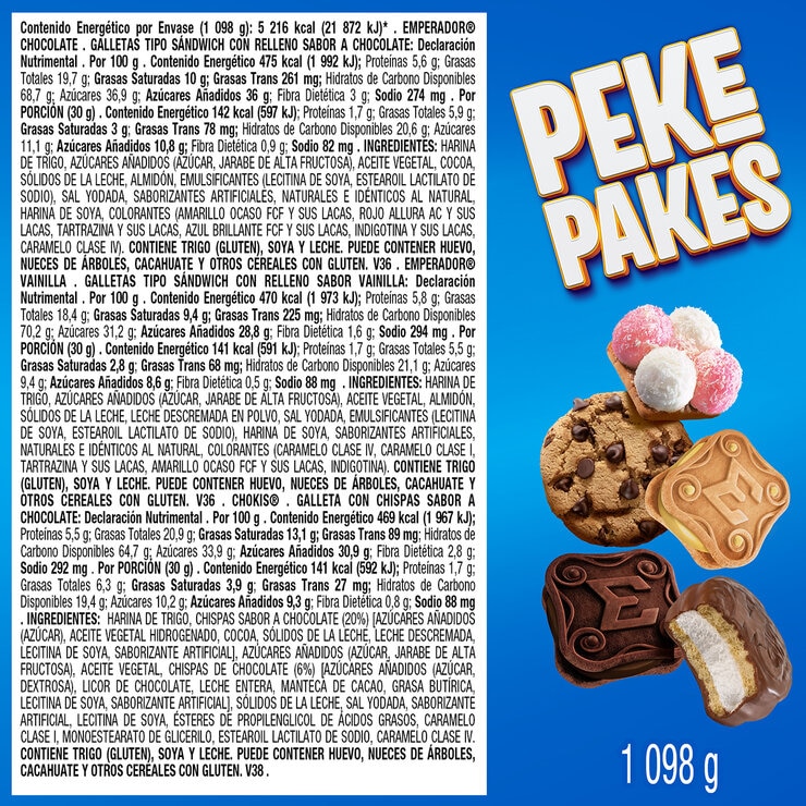 Gamesa Surtido de Galletas Peke Pakes 40 pzas