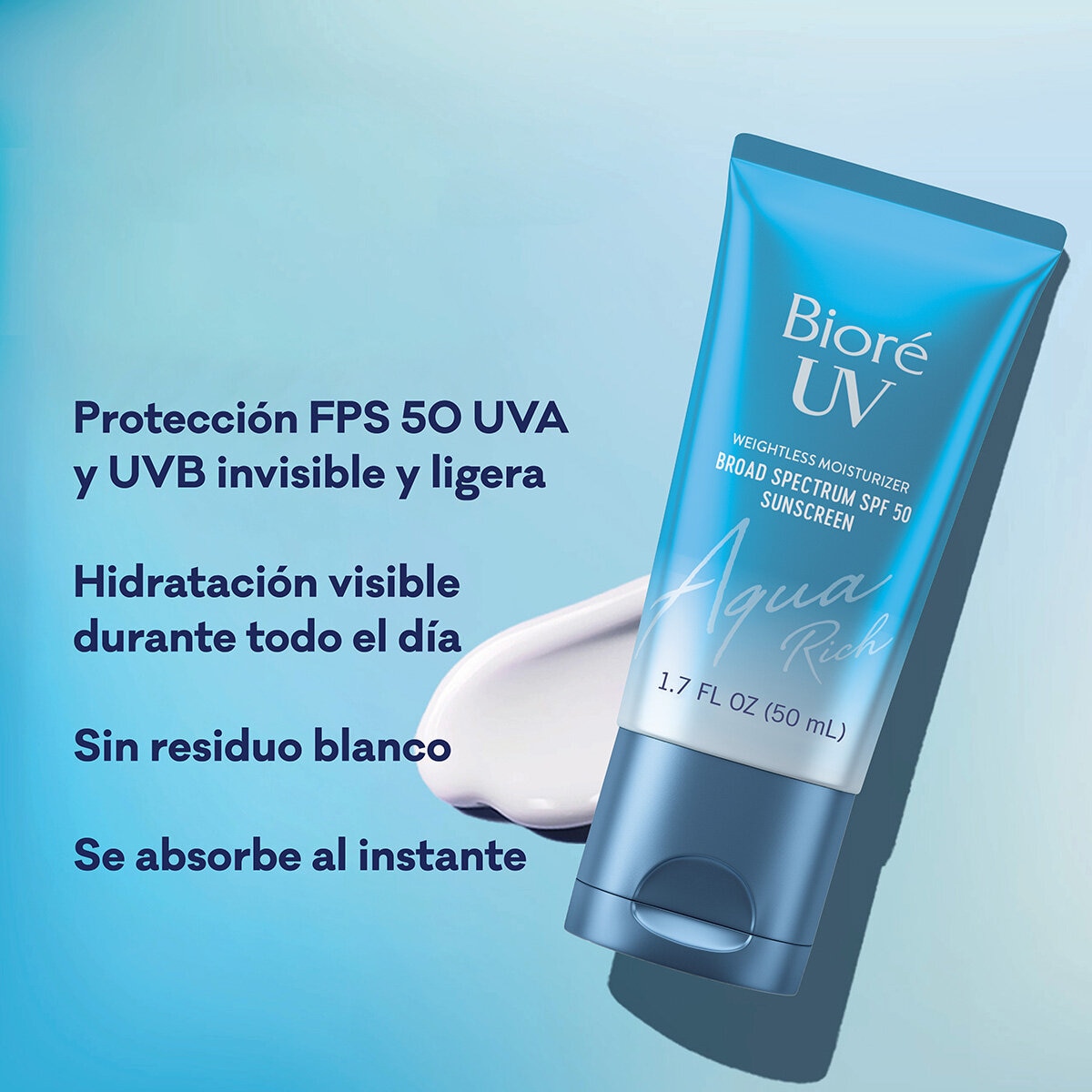 Bioré UV Aqua Rich Protector Solar SPF 50 3 pzas Bioré UV Aqua Rich Protector Solar SPF 50 3 pzas