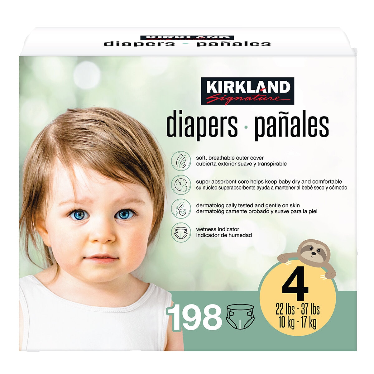 Kirkland Signature Pañales Etapa 4 Unisex 168 pzas