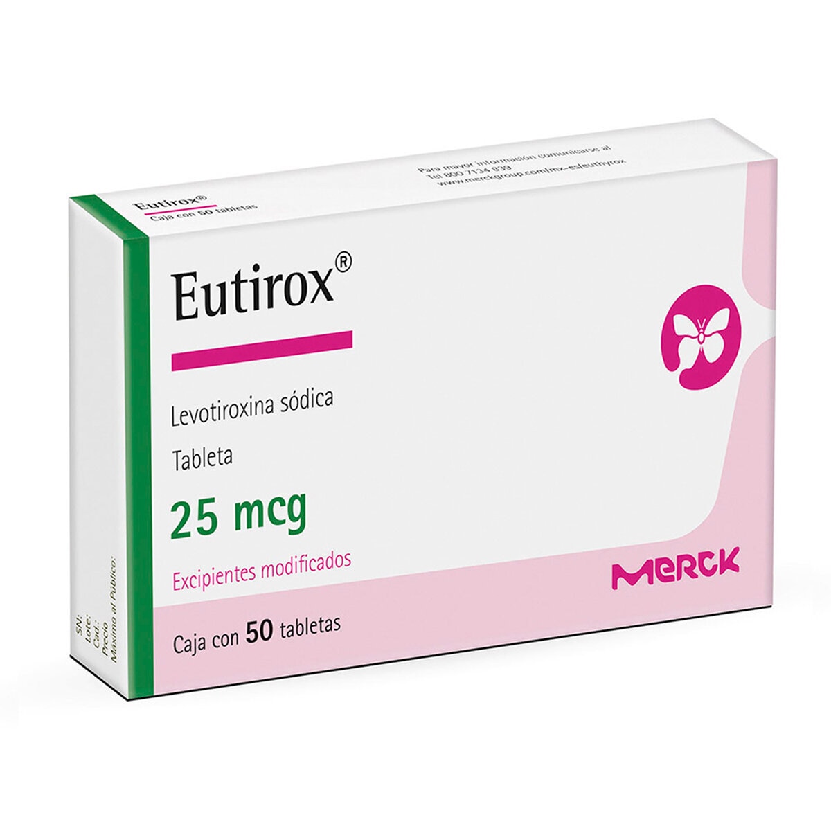 Eutirox 25 mg 50 Tabletas