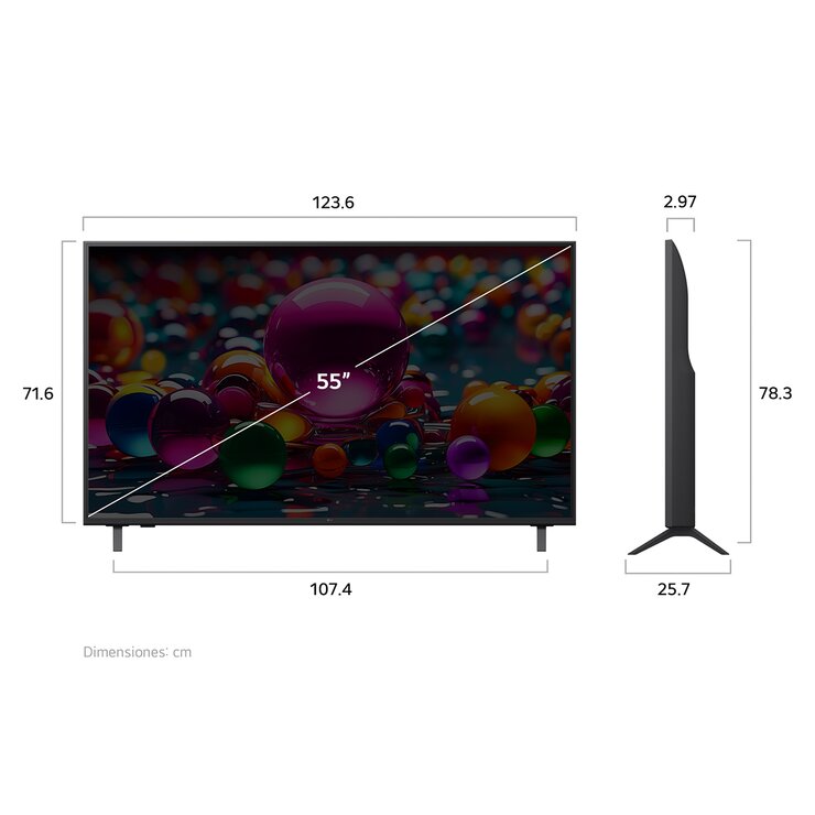 LG Pantalla 55" UHD 4K AI Smart TV