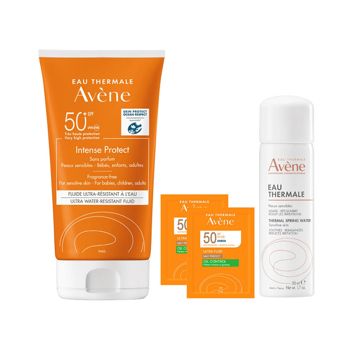 Avène Kit Protector Solar Intense Protect 150 ml + Agua Termal 50 ml