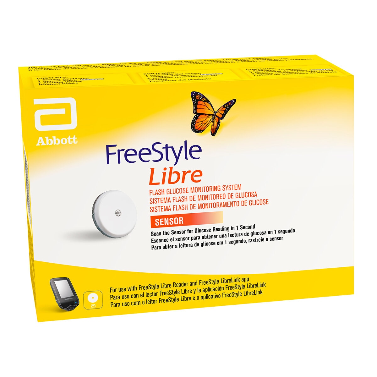 FreeStyle Libre Sistema Flash de Monitoreo de Glucosa 2 Sensores
