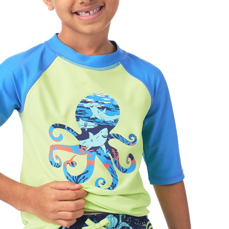 Saint Eve Traje de baño 2 piezas para Niños o Niñas Azul 7 Años
