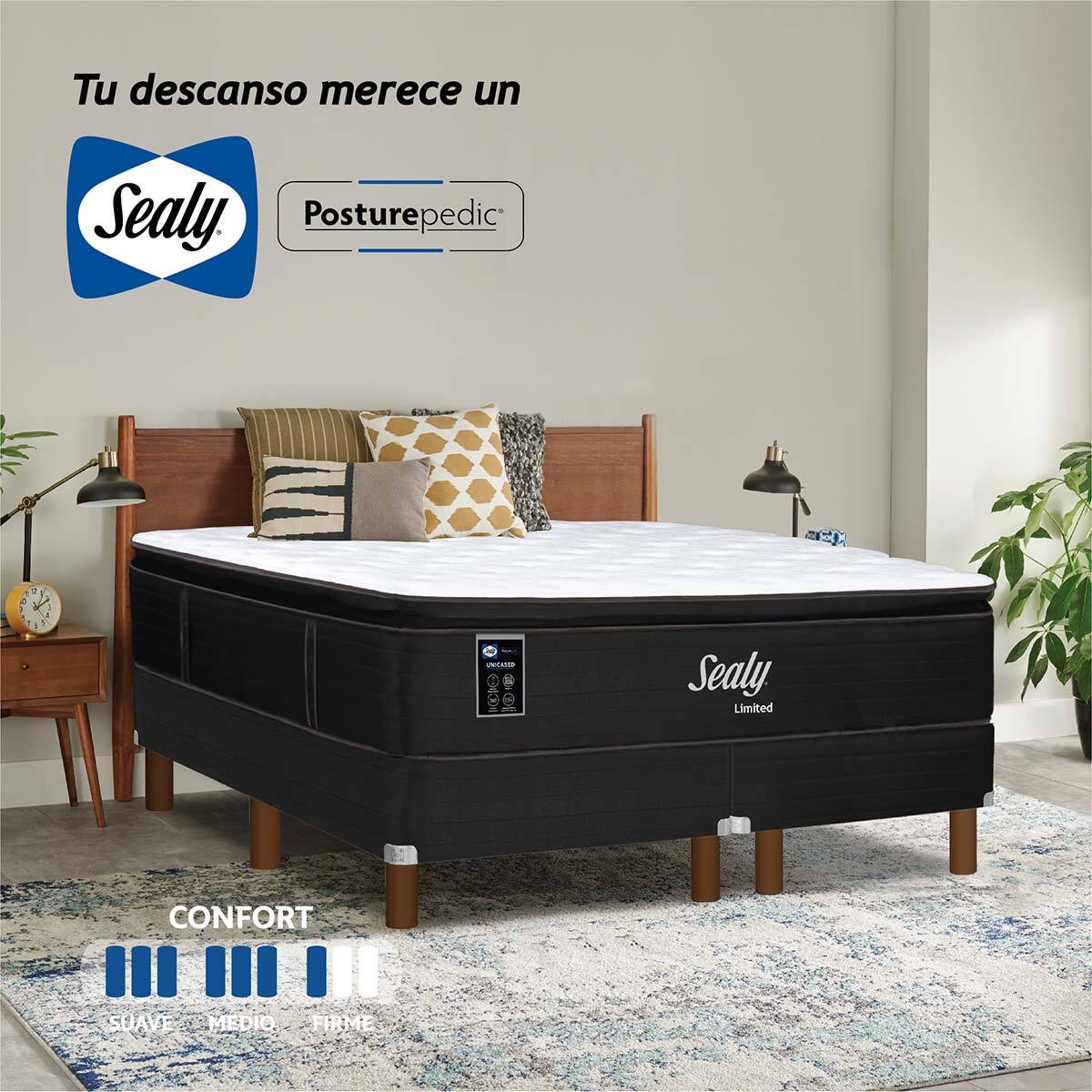 Sealy, Limited, Colchón y Box King Size