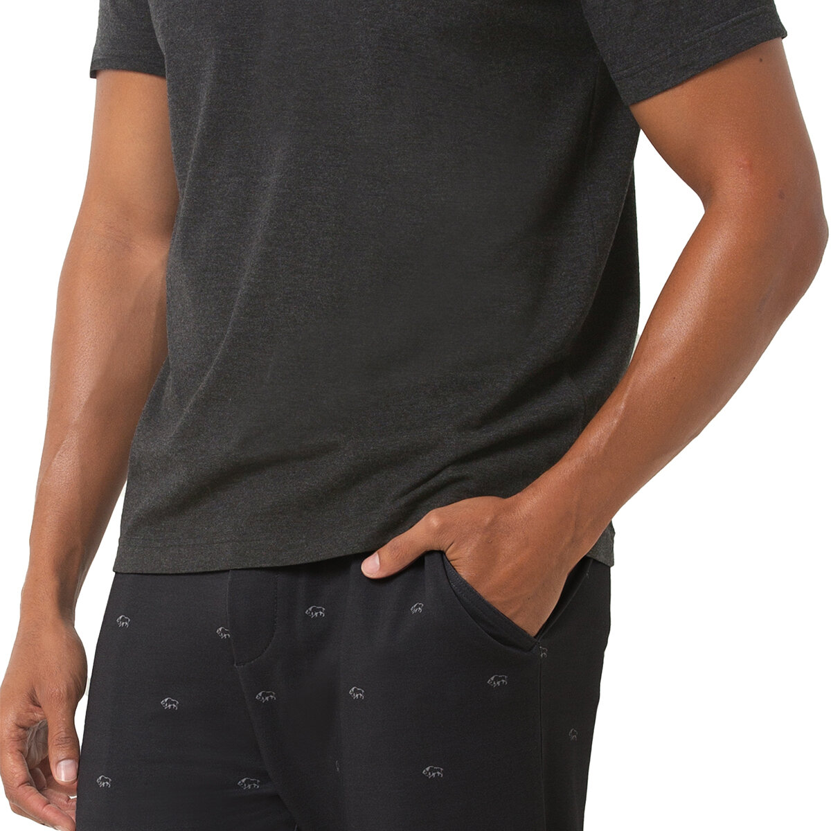 Buffalo David Bitton Pijama para Caballero Gris Grande Buffalo David Bitton Pijama para Caballero Gris Grande