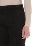 Matty M Pantalones de Gamuza para Dama Negro Grande
