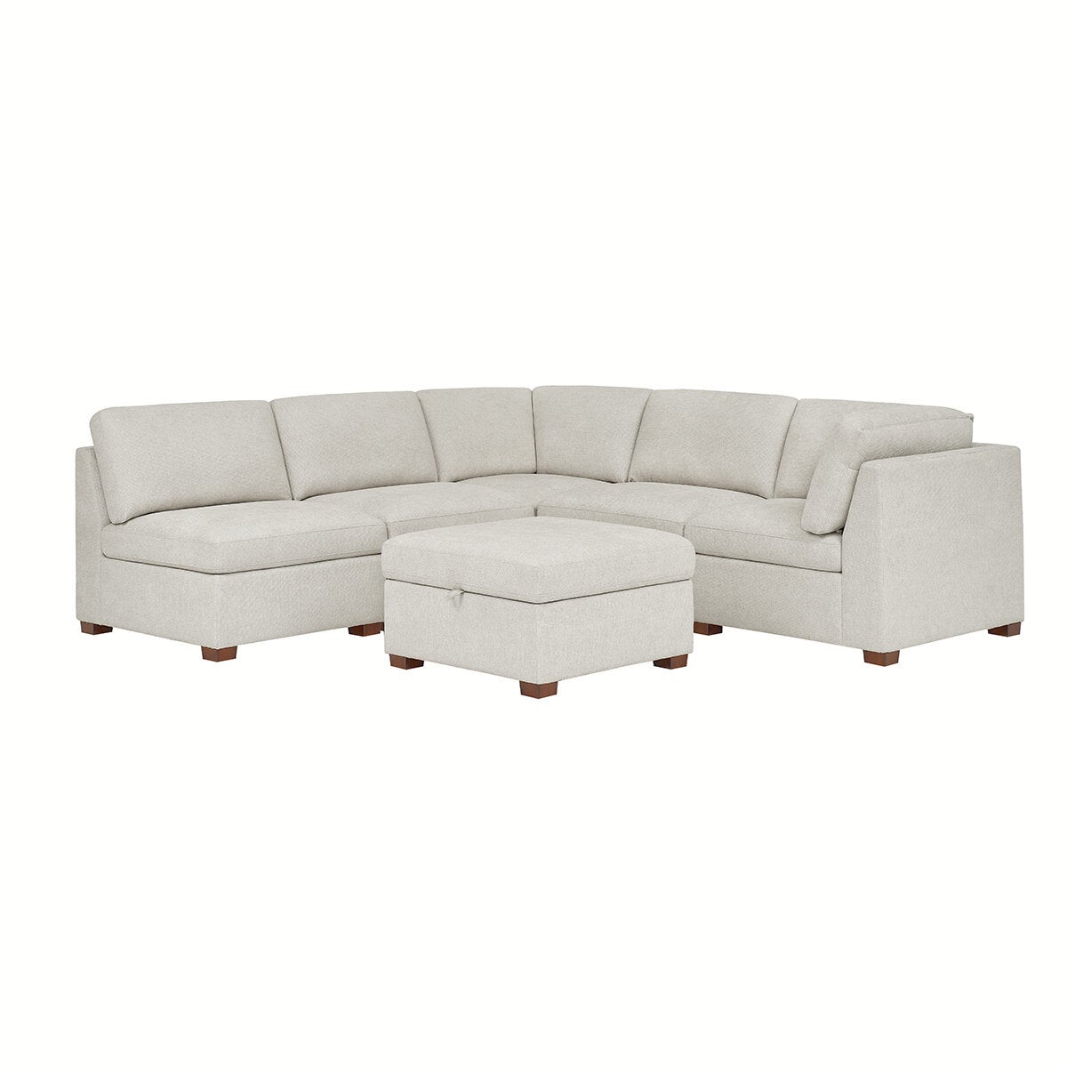 Thomasville, Rockford, Seccional Modular De Tela de 6 Piezas con 2 Reposapiés Eléctricos Thomasville, Rockford, Seccional Modular De Tela de 6 Piezas con 2 Reposapiés Eléctricos