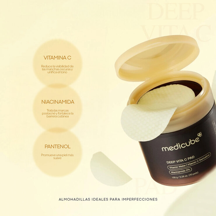 Medicube Vit C, Pads + Ampolleta