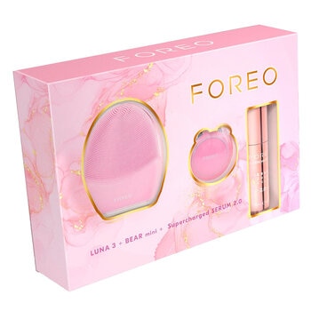 Foreo BEAR mini lavender + Luna 3 piel normal rosa + Super Charged Serum 2.0