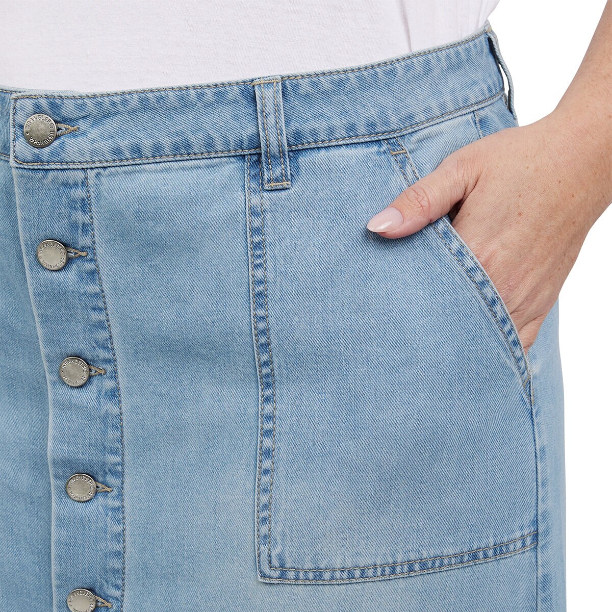Wrangler Falda de Mezclilla para Dama Azul 4