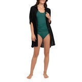Lands' End Camisa de Playa para Dama Negro Extra Chica/Chica