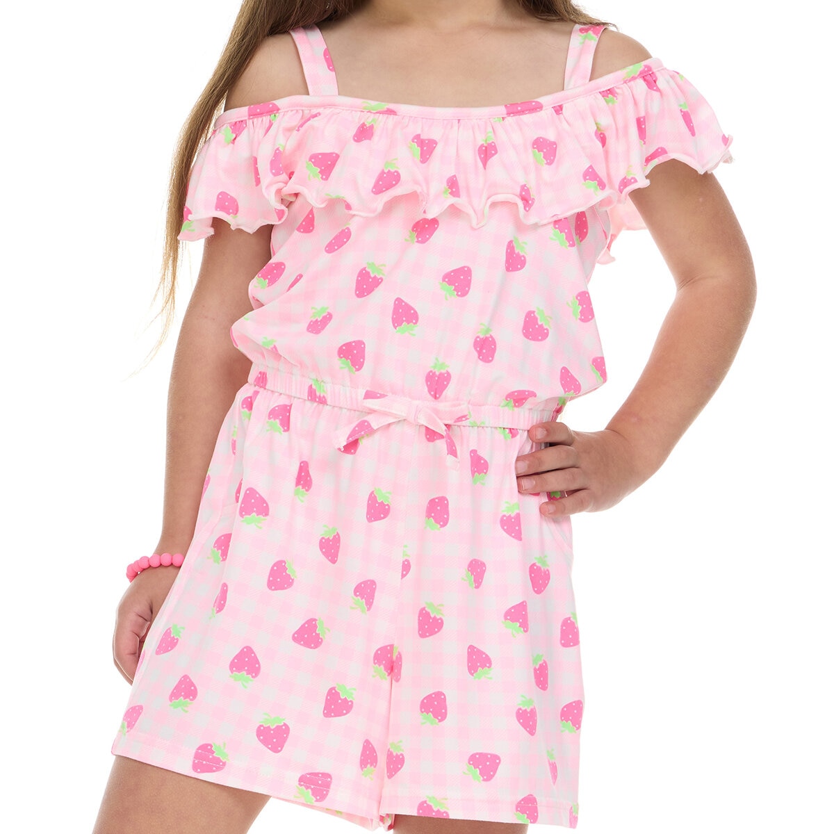 LiMiTeD Too Jumpsuit 2 piezas para Niñas Rosa fresas 5 Años