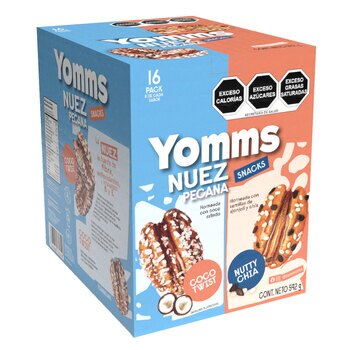 Yomms Snacks de Nuez Pecana 16 pzas de 37 g