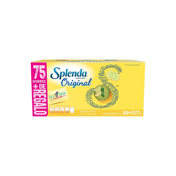 Sustituto de Azúcar Splenda, 500 Sobres + 75 Sobres de Regalo Costco