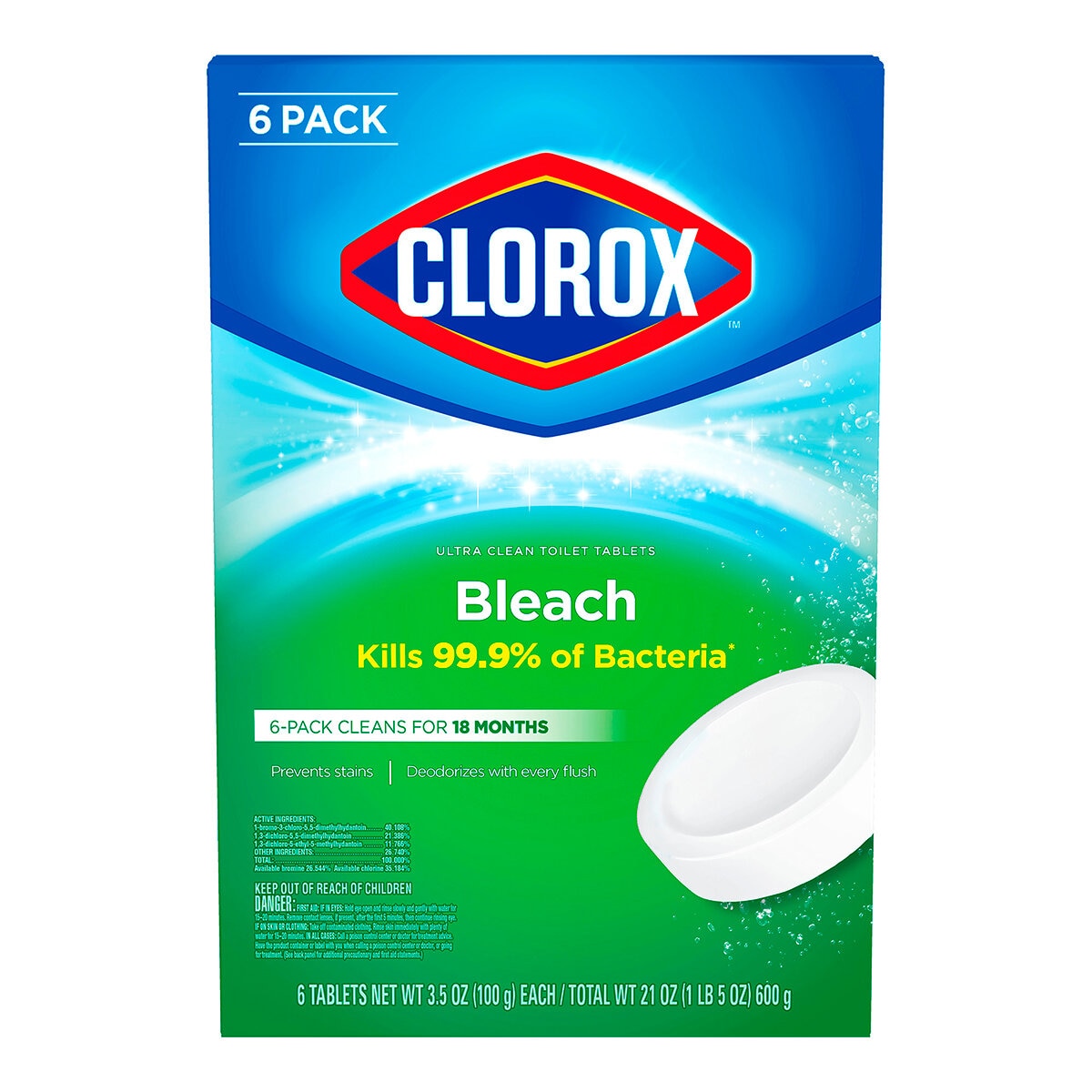 Clorox Tabletas Limpiadoras para Inodoro 6 pzas